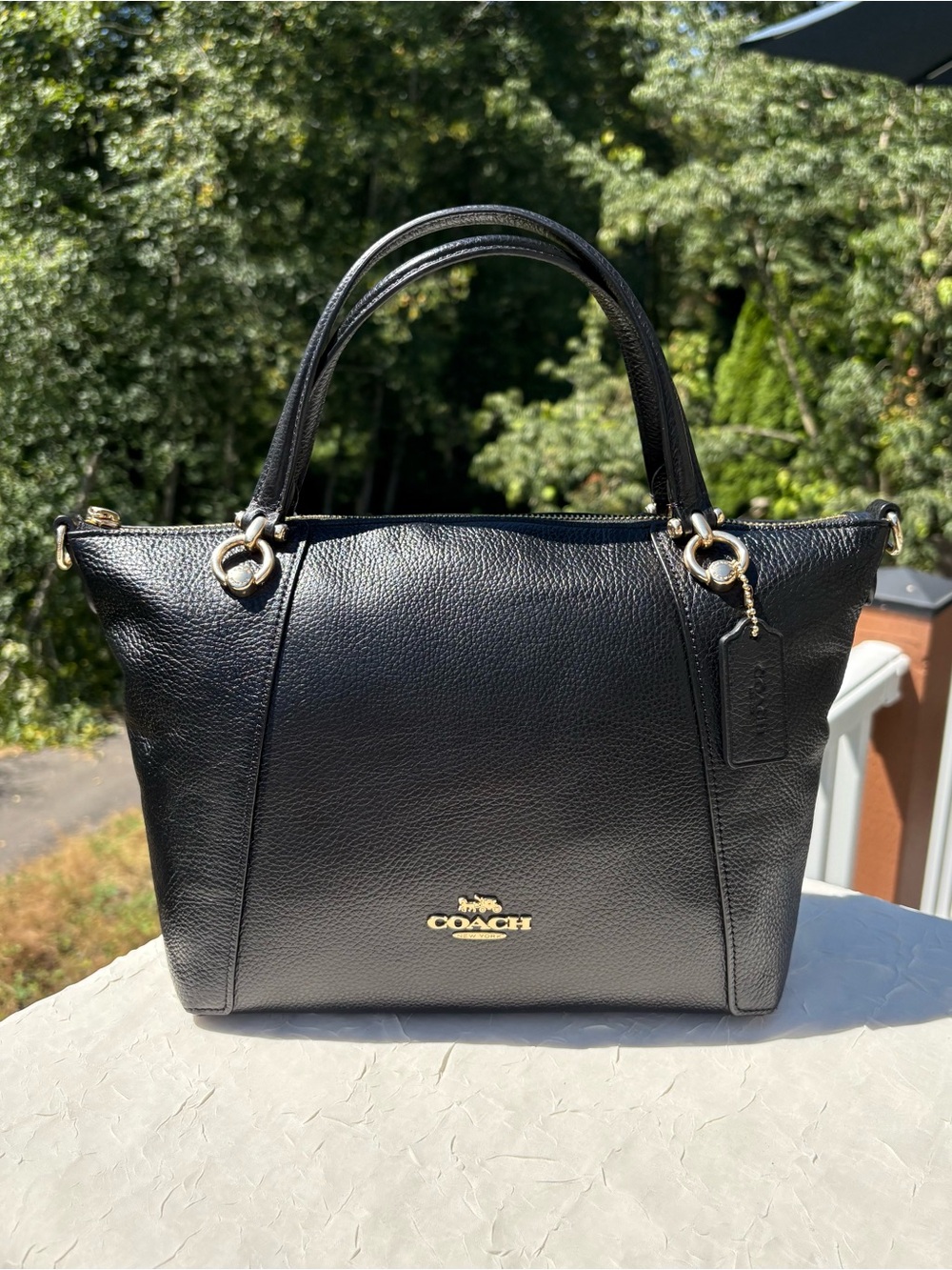 COACH Kacey Satchel In Black C6229 - Picture 2 of 11